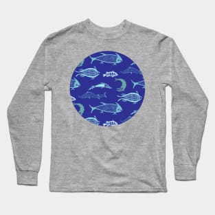 Ancient Fish - Mycenaean Art - Minoan Art Long Sleeve T-Shirt